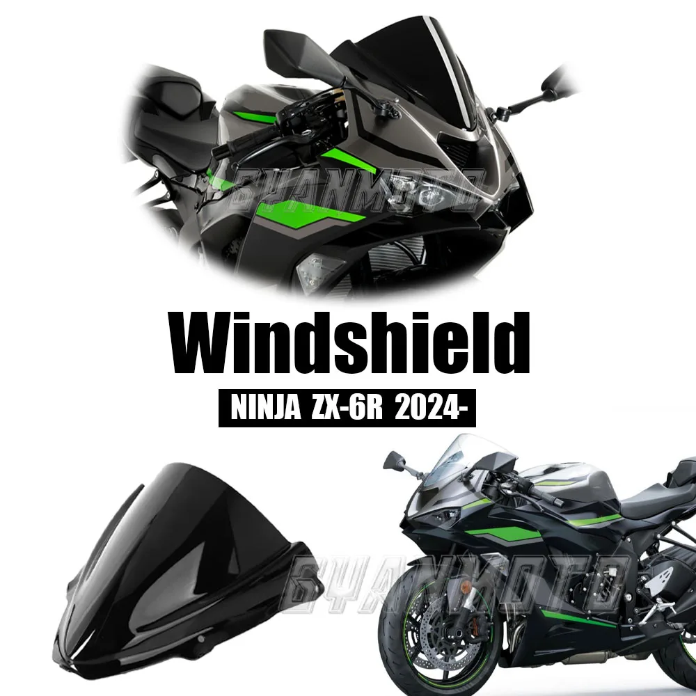 

For Kawasaki Ninja ZX-6R ZX6R ZX 6R 2024 2025 Windscreen Wind Spoiler Cover Fairing Windshiel Motorcycle Accessories Windshield