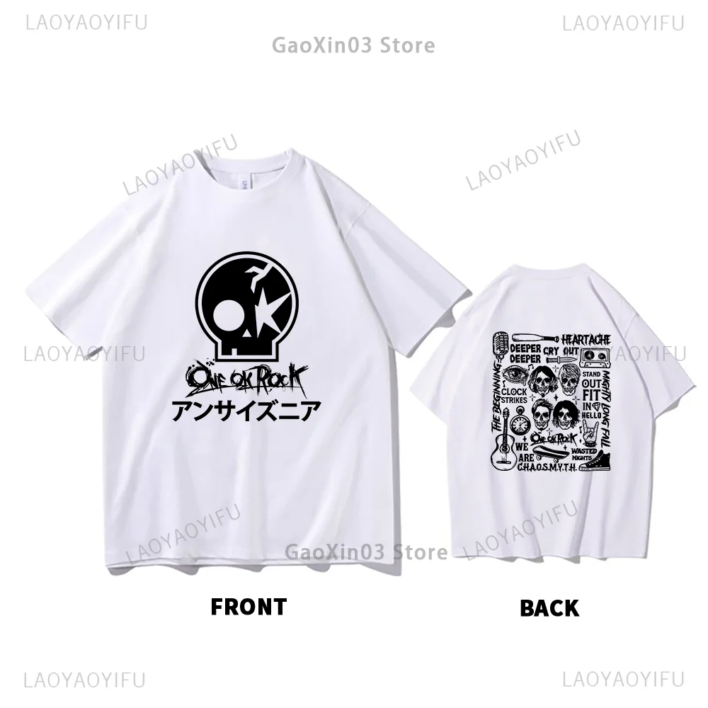 One Ok Rock Shirt Japanese Rock Band Print Tops Fashion Hipster Streetwear Graphic T Shirts Women Men Clothing Cotton Tee Shirt