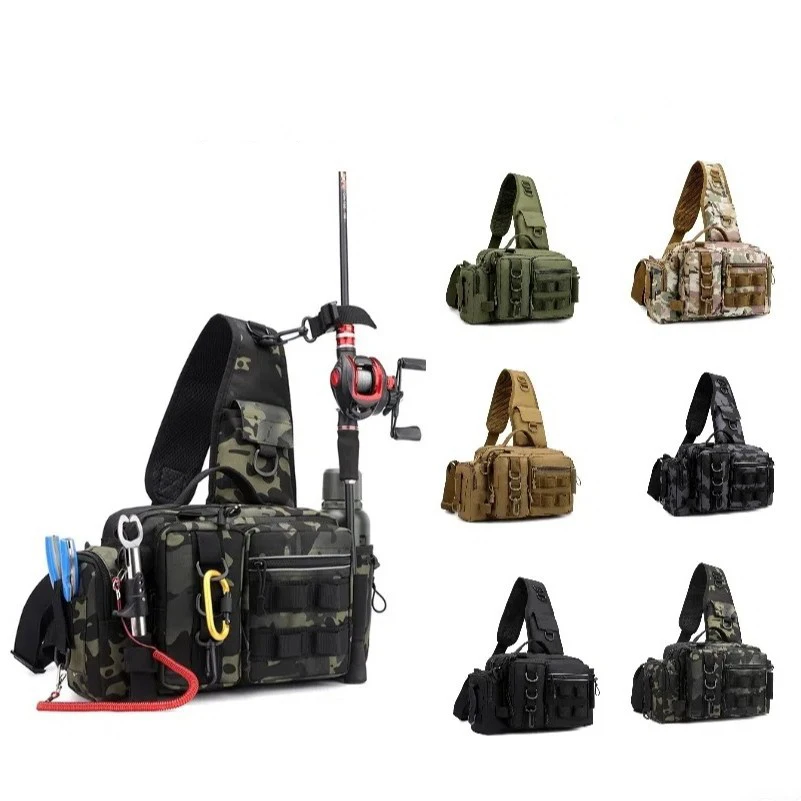 Fishing Sling Tackle Bag - Lightweight Fishing Backpack - Storage for Gear and Equipment - Gift for Men
