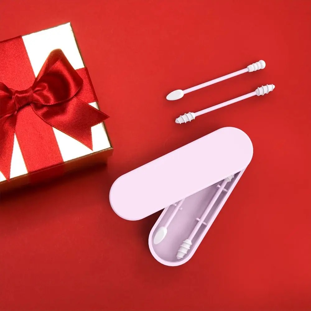 1 مجموعة متعددة الأغراض مزدوجة نهاية سيليكون أعواد قطنية عصا سيليكون تجميل ضد الماء أعواد قطنية متعددة الألوان Earpick ماكياج #3