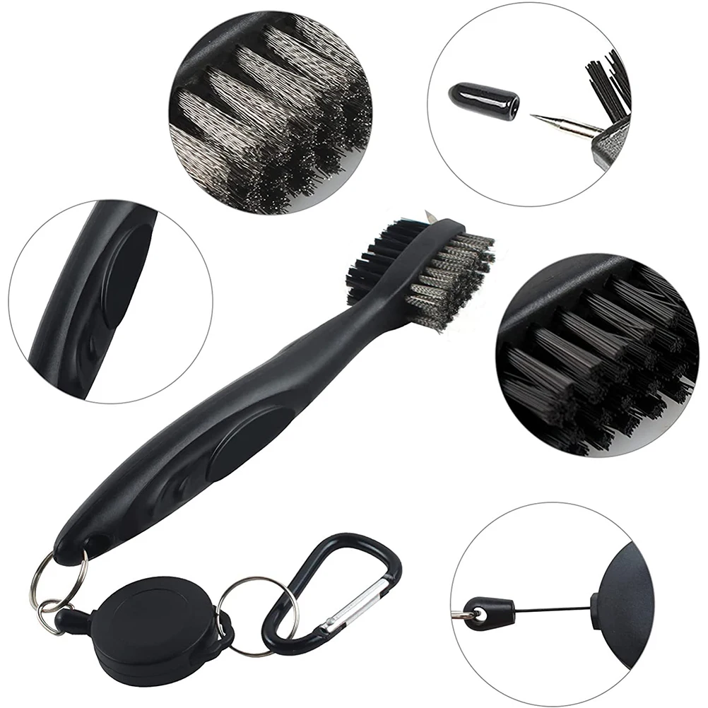 

Golf Club Cleaning Kit Groove Sharpener Steel Nylon ABS Brush for Rod Maintenance Re Groove Durable Supplies