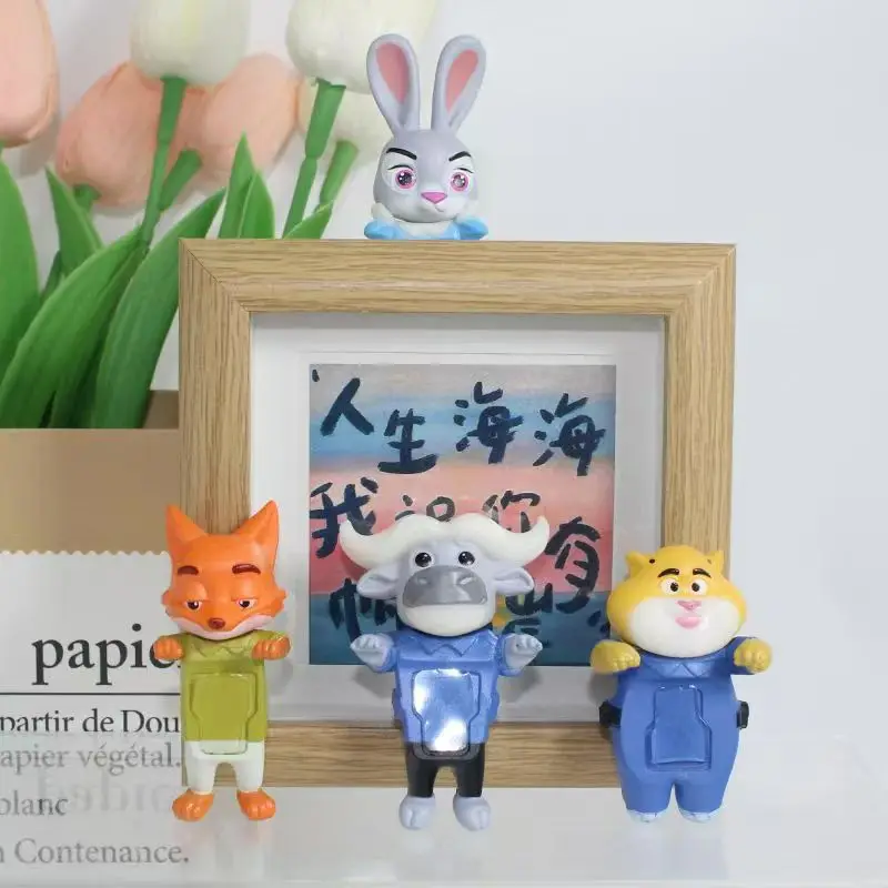 8CM Crazy Animal City Nick Wilde Judy Hopps Chief Bogo Pop Speelgoed Anime Figuur Nieuwe Tafeldecoraties Kinderen verjaardagscadeautjes