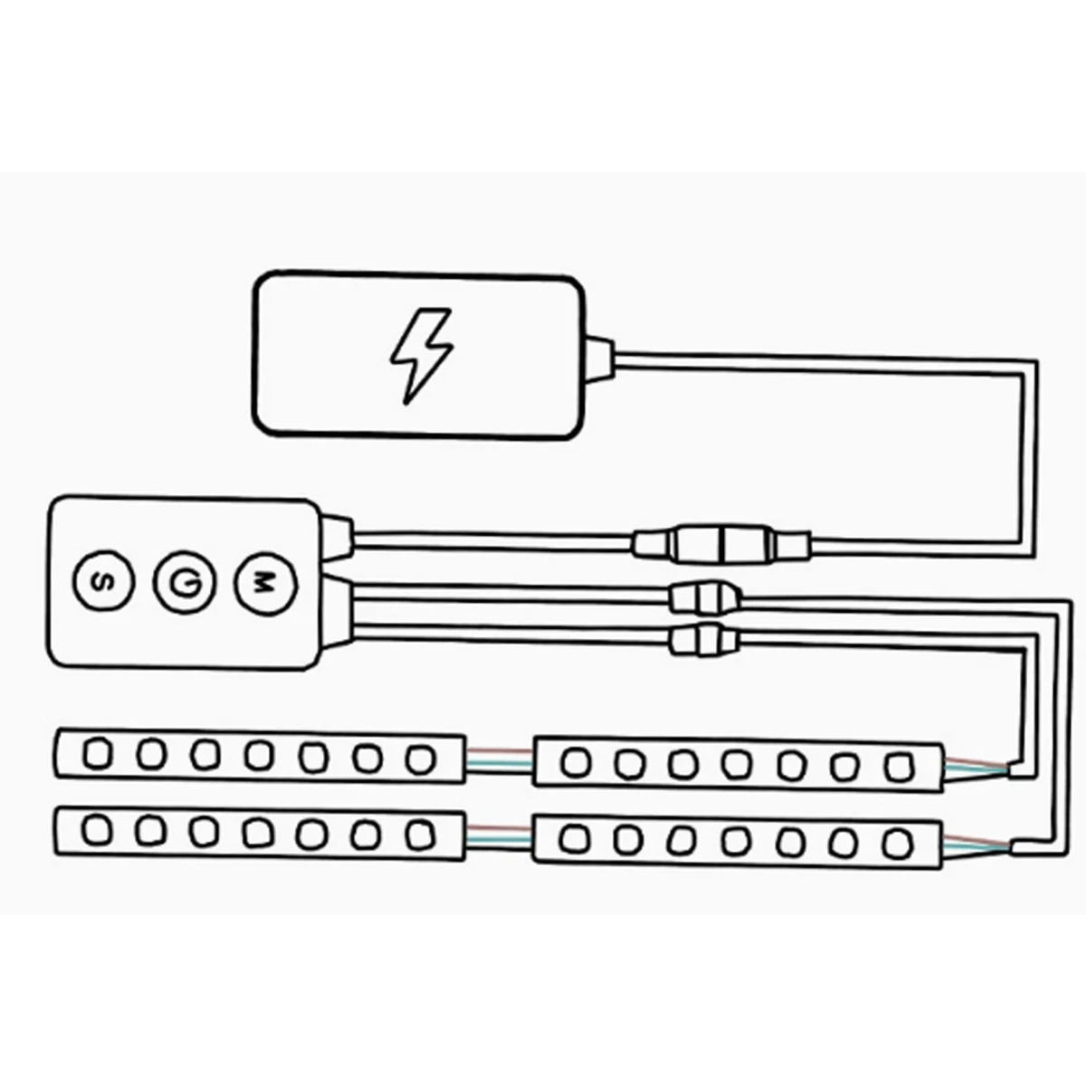 SP601E Bluetooth Music Sync LED Controller - Dual Output Addressable Strip Driver with Mobile APP Control