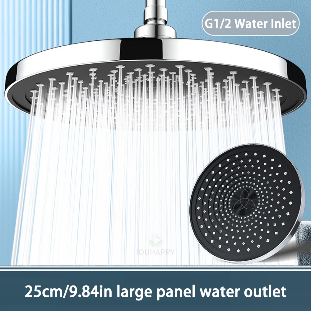 

BrandNew Big Panel Water Saving Supercharge Rainfall Shower Head High Pressure Large Flow Top Shower Faucet Bathroom Accessories