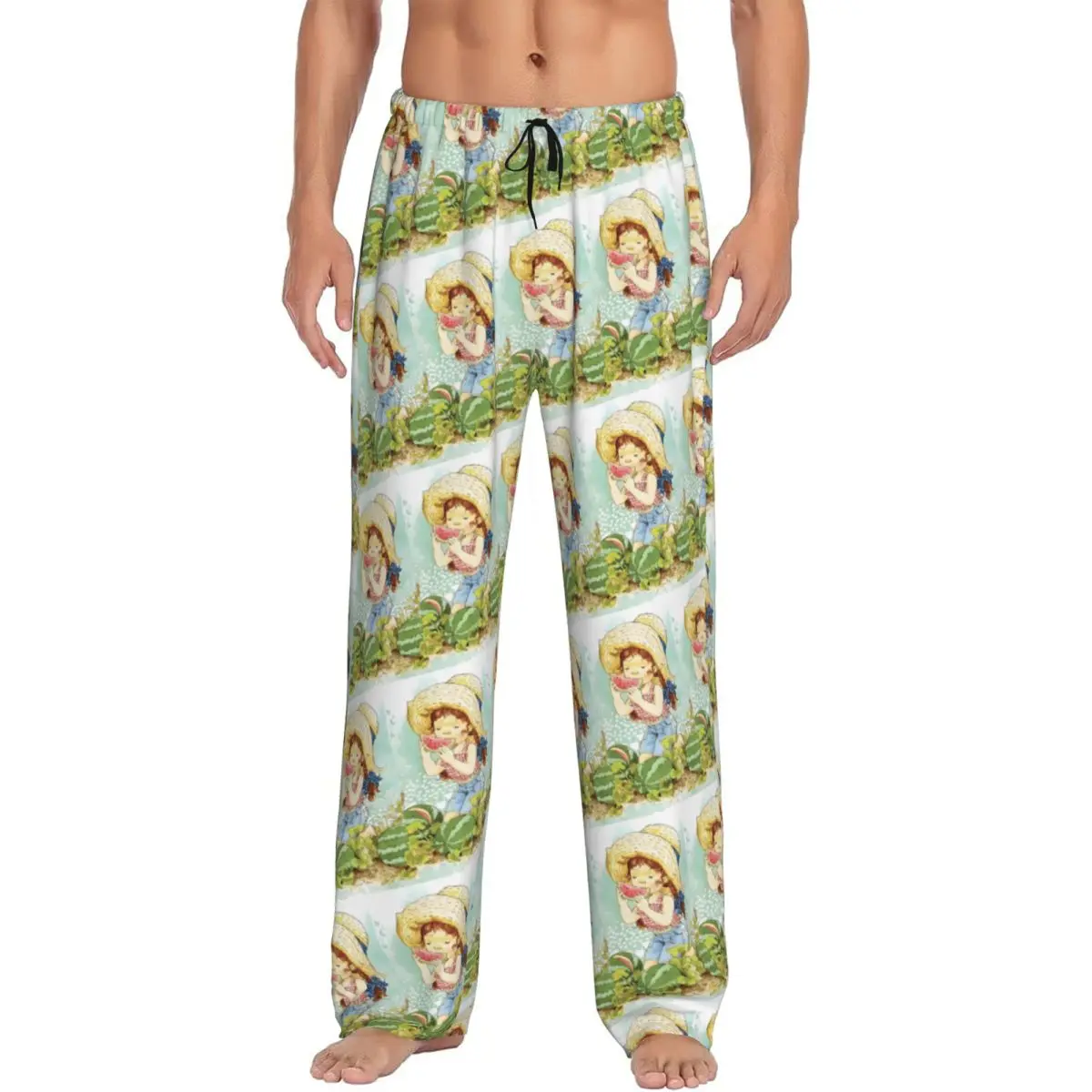 

Custom Printed Men Sarah Kay Manga Pajama Pants Children's Painter Sleepwear Sleep Lounge Bottoms with Pockets