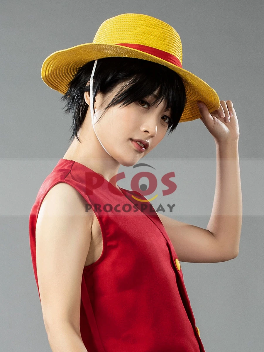 Yellow Straw Hat Anime Cartoon Cosplay Accessories for Adults Summer Sun Hat C07732