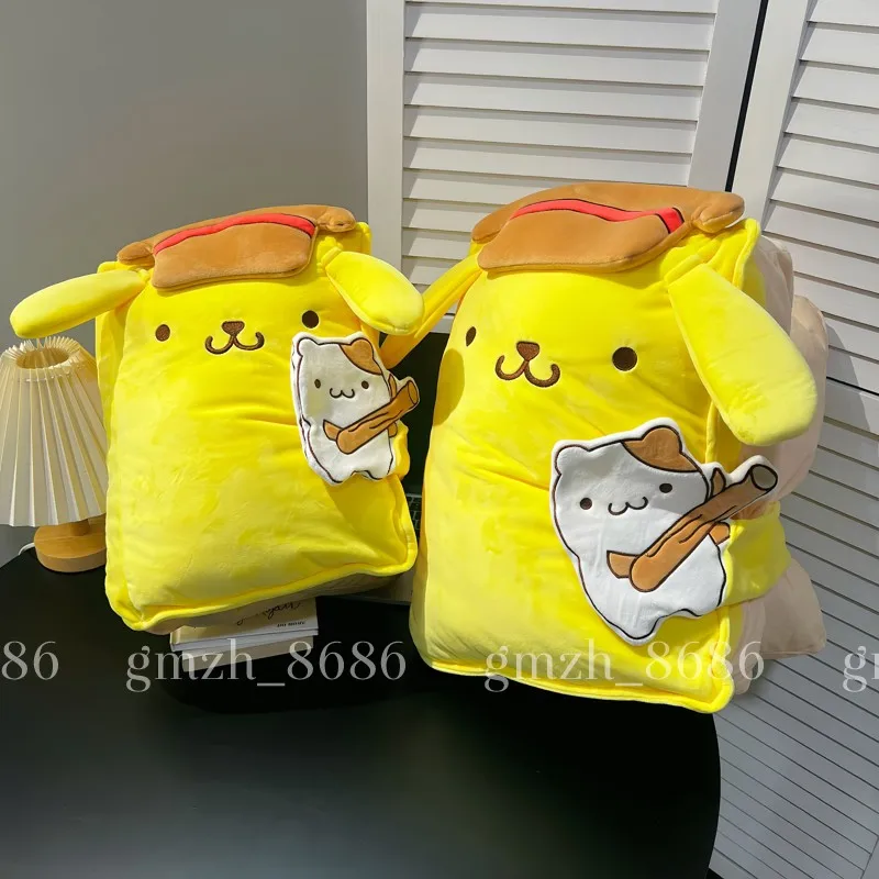 

Креативная подушка Sanrio Pom Pom Purin Book, милая подушка для сна с собакой-пудингом, PomPomPurin, плюшевая подушка для дивана, спинка для изголовья кровати, подарок
