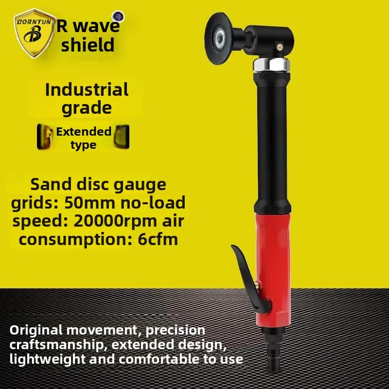 Wave Shield Extended Pneumatic Sanding Disc Machine, Air-Powered Elbow Polishing Machine, Grinding Machine, High-Speed Sanding Machine Bd-7148