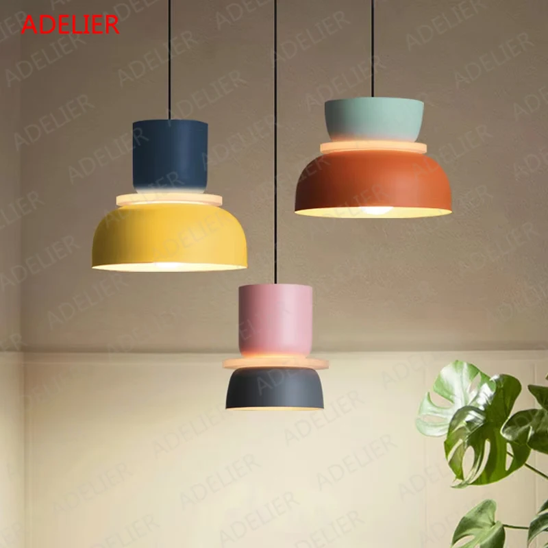 

Modern Pendant Lights Nordic Suspension lamp Bedside Living Bedroom Study Bar Dining Room Macaron Decor Lighting Fixture