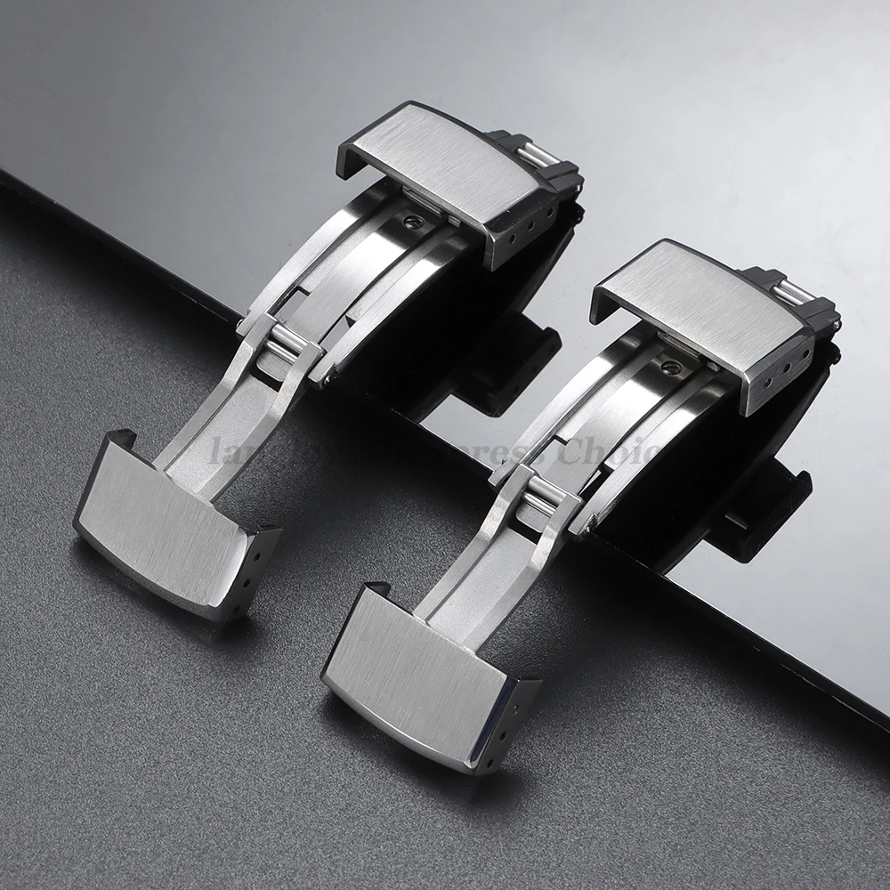 أضعاف مشبك انقر نقرا مزدوجة فراشة 16 مللي متر 18 مللي متر 20 مللي متر الإفراج السريع شقة نهاية العالمي CTS حزام موضة الصلب فرشاة الأصلي مشبك