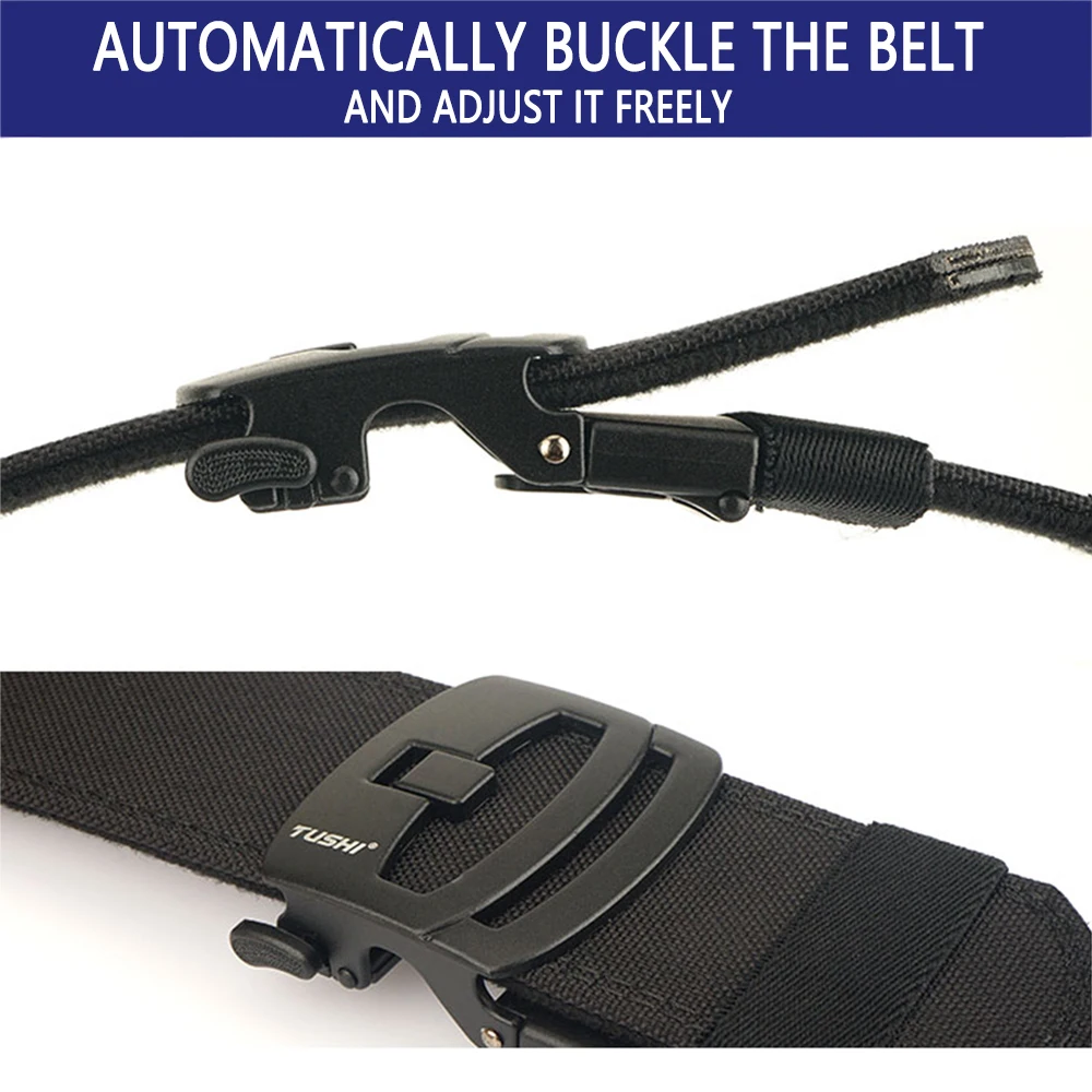 TUSHI Outdoor Hunting Men Tactical Belt Multi-Function Nylon Belt High Quality Marine Corps Automatically inner and outer Belt