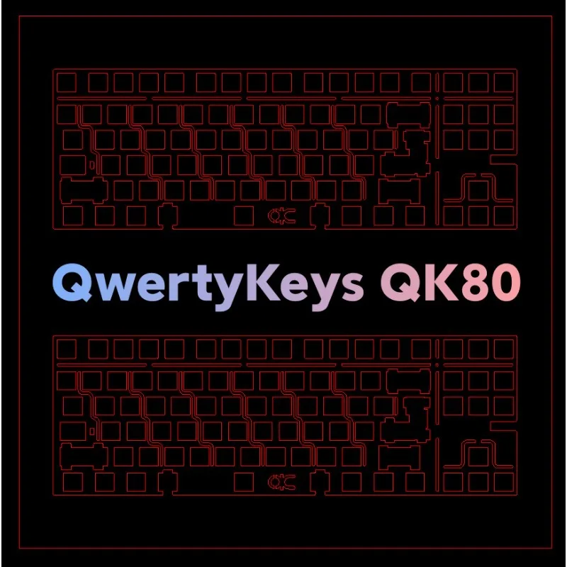 QwertyKeys Qk80 Keyboard Positioning Plate Custom Aluminum/copper/carbon Fiber/FR4/PEI/POM for Mechanical Keyboard Accessories