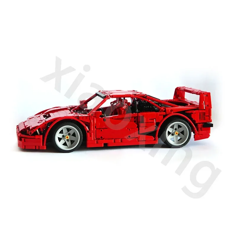 

MOC-144042 Красный классический суперкар F40, масштаб 1:10, строительные блоки, модель 2394 деталей, креативные строительные блоки на день рождения для мальчиков и детей