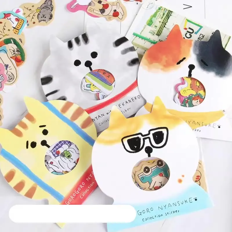 30 Pcs /pack Cute Cat Stickers Decorative Stationery Stickers Scrapbooking DIY Diary Album Stick Label
