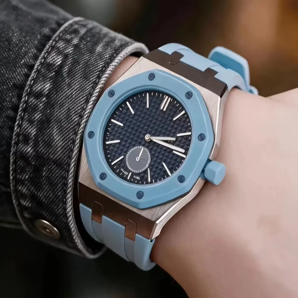 For Swatch X AP Royal POP With Fold Buckle Kit Changer For 3/12 Clock 316L Stainless Steel Case With FKM Rubber Watch Strap Kit