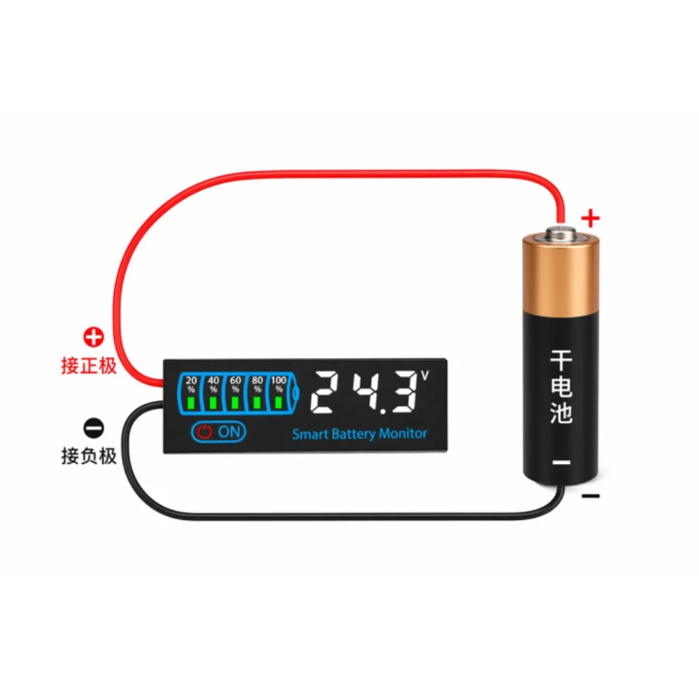 Battery Level Indicator DC 7-55V 3S~12S Lithium Universal Battery Capacity Charge Tester LED Indicator Light Display Board