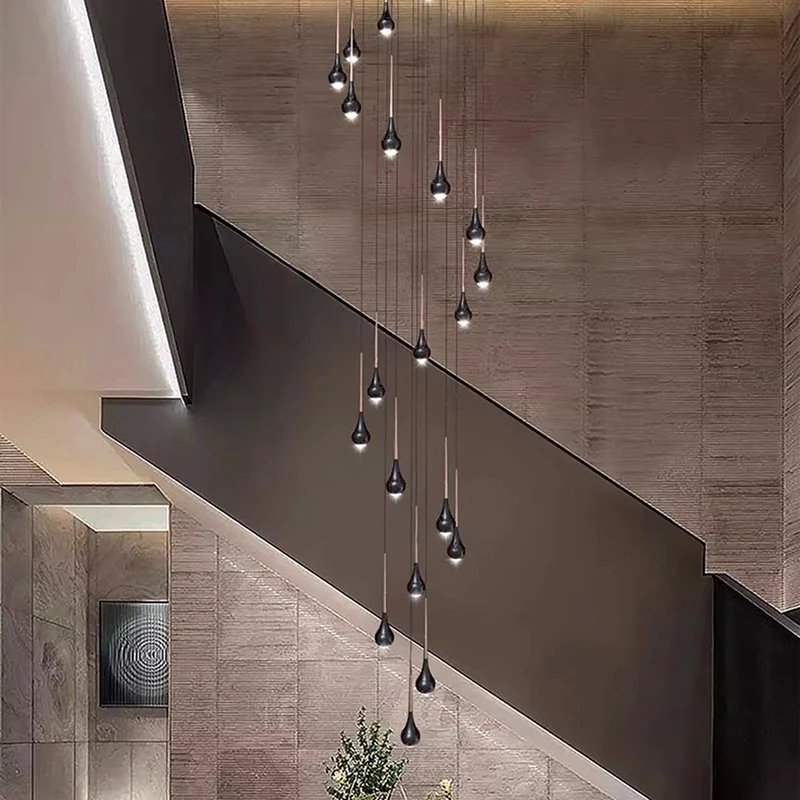 Modern home decor led lights pendant light lamps forstaircase Chandeliers for living room hanging light indoor lighting