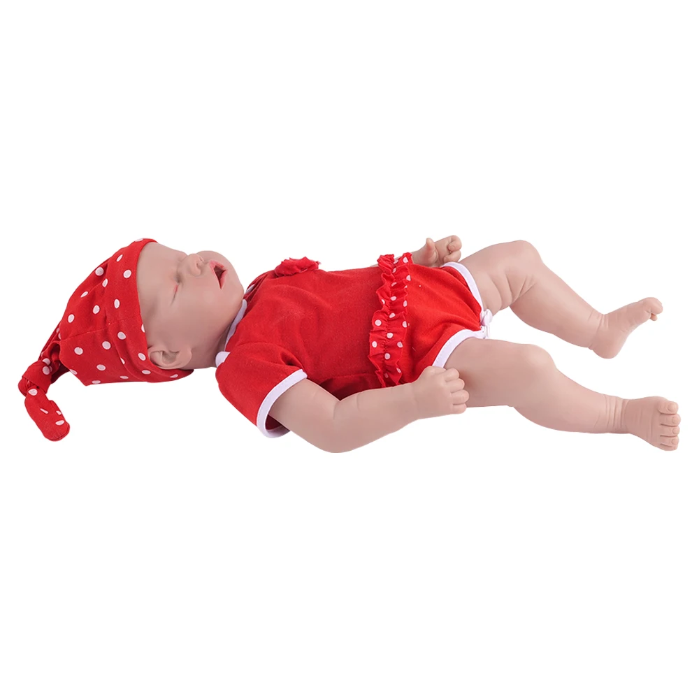 IVITA-Muñeca Reborn de silicona de cuerpo completo para niños, juguete realista con ropa, regalo de Navidad, WG1565, 46cm, 3,12 kg, 100%