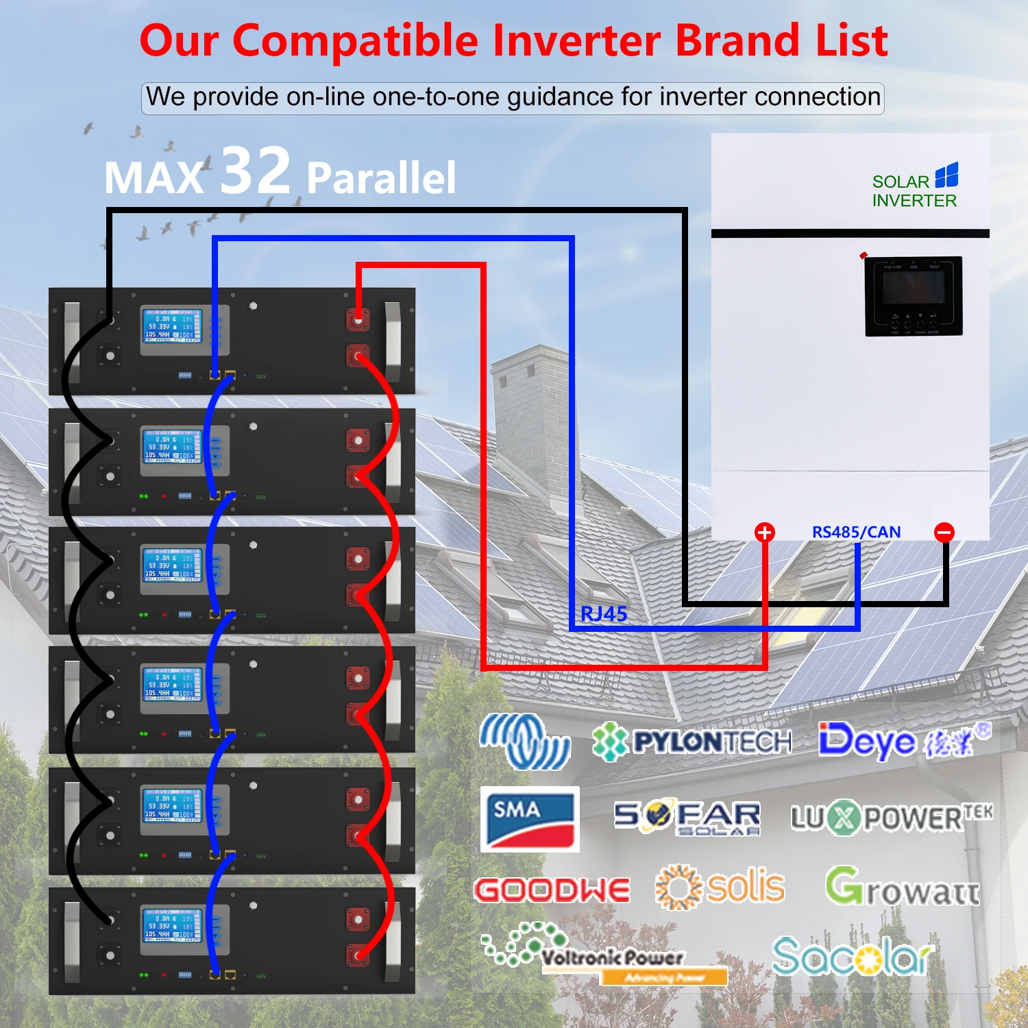 LiFePO4 배터리 팩, 6000 사이클, 블루투스 스마트 BMS, 리튬 배터리, EU UA, 세금 없음, 51.2V, 100Ah, 150Ah, 200Ah, 12V, 24V, 48V, 120Ah, 6Kwh