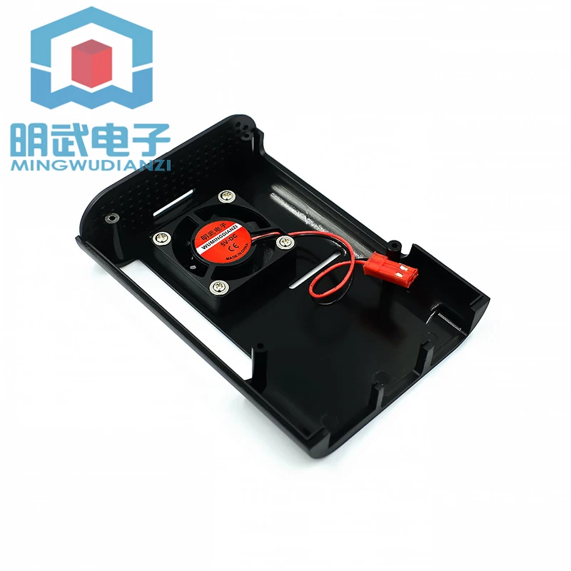 Placa de desenvolvimento 4B Raspberry Pi 4a geração ABS caixa moldada por injeção pode instalar ventilador de resfriamento preto e