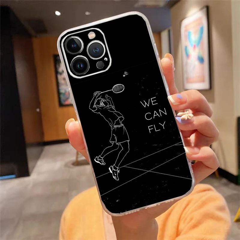 

Phone Case For iphone 17ProMax Air 16 15 14 13 Pro Max 15 16 Pro 15Plus Badminton Sport