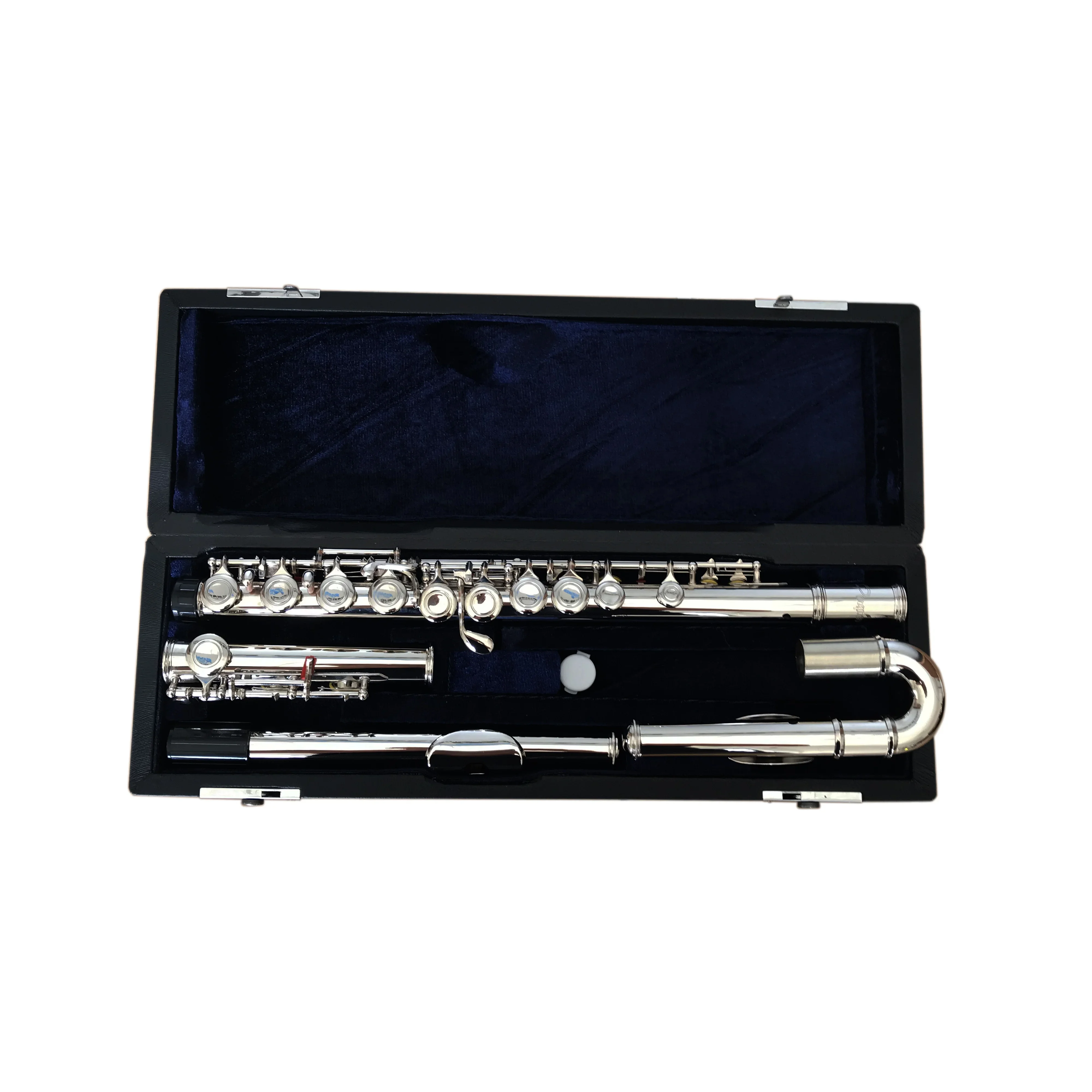 High Quality U Shape Silver 16 Closed Holes Flute Leather Case Musical Instrument Wood Wind