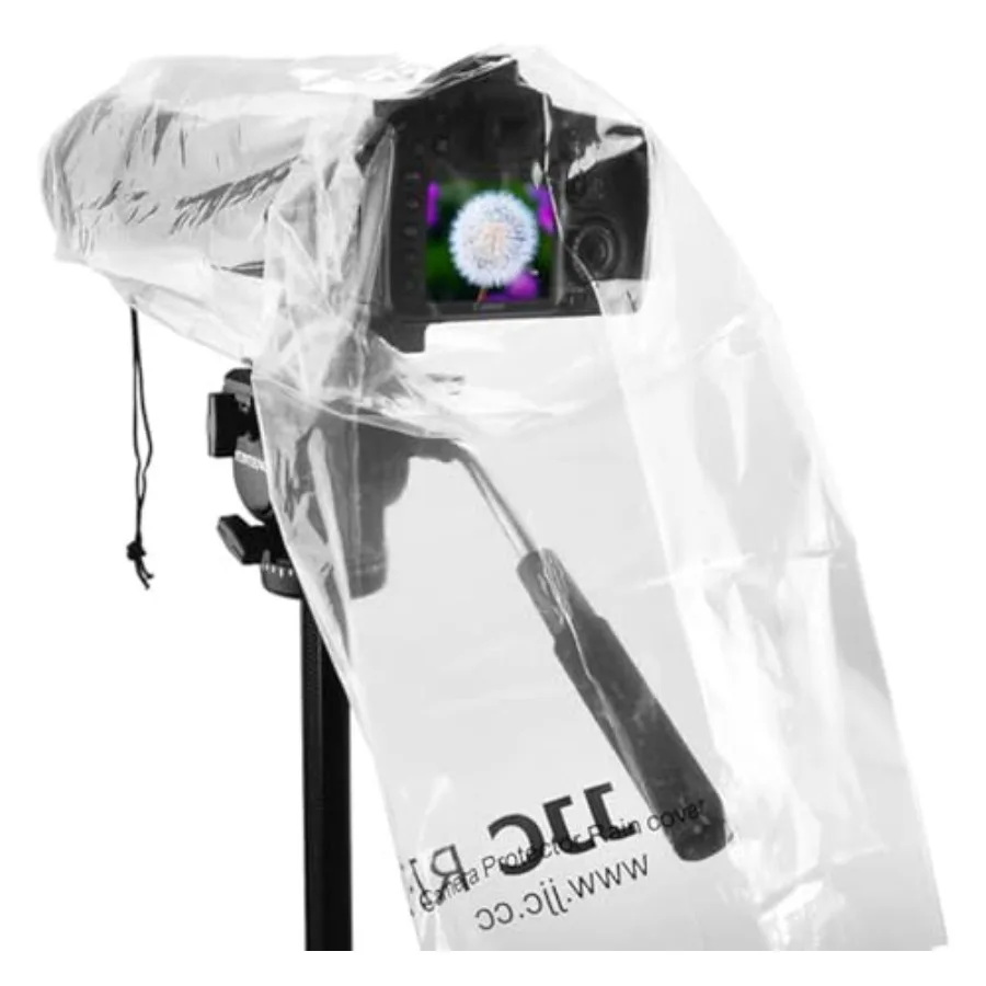 

DSLR Camera Rain Cover, Rain Coat Sleeve Protector for Canon Nikon Fujifilm Sony Olympus Panasonic Pentax Sigma with a Lens up