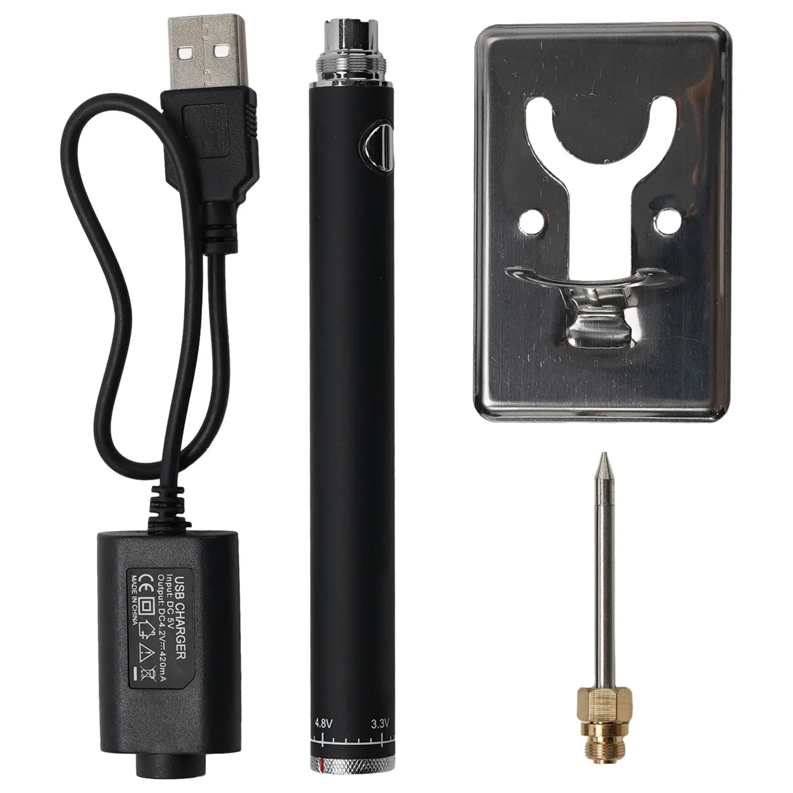 Kit de herramientas Batería de hierro Aleación de aluminio portátil Ajuste bidireccional Carga USB Interfaz inalámbrica 3.3V-4.8V 510