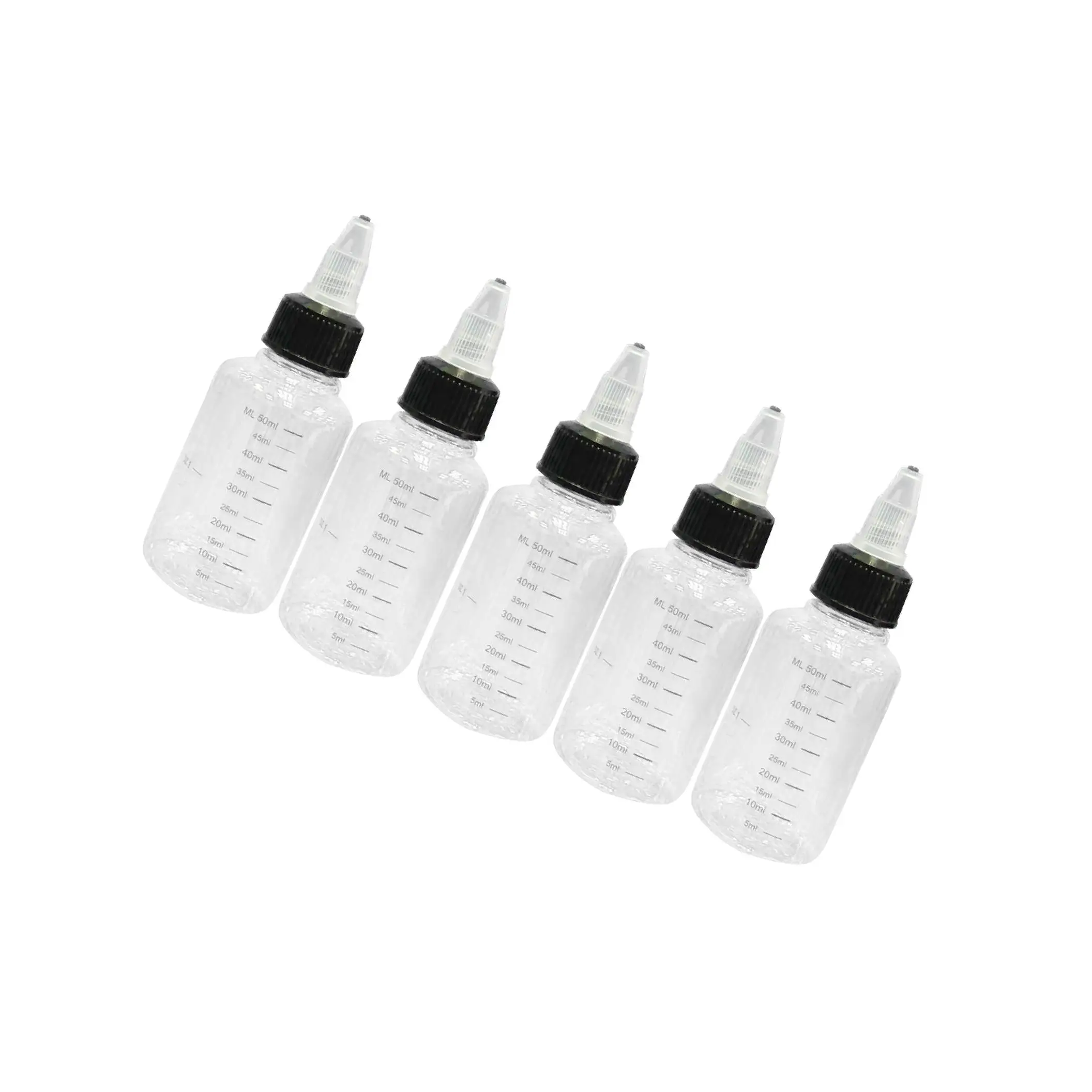 

5pcs 30/60/100/120/250/500ml Tattoo Ink Bottle with Twist Cap + Scale 100ML