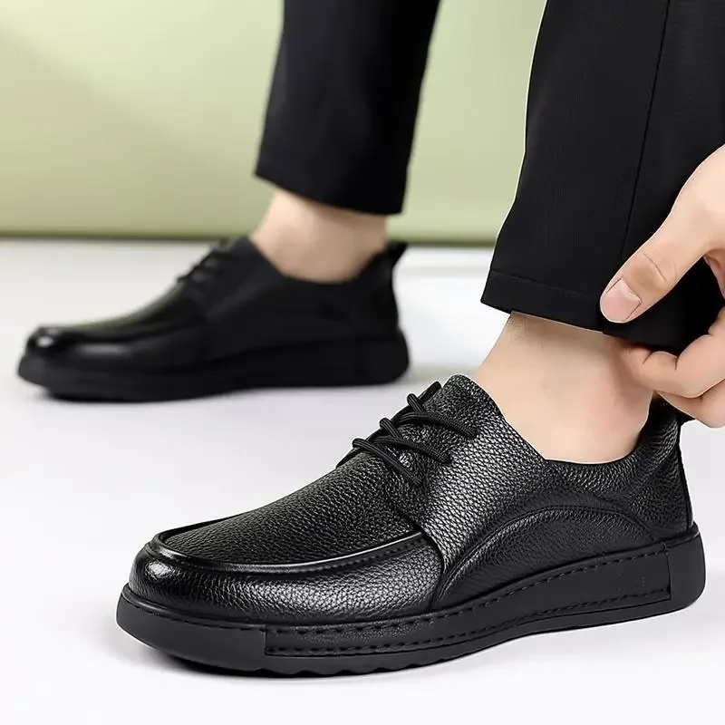 Mocassins en cuir pour hommes, chaussures décontractées, robe d'affaires de luxe