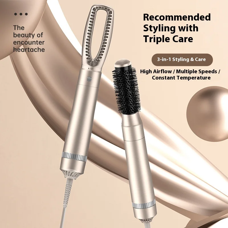 1000W High-Power Ionic Hot Air Comb Five-in-One Styler for Straight and Curly Hair Best Seller for Cross-Border
