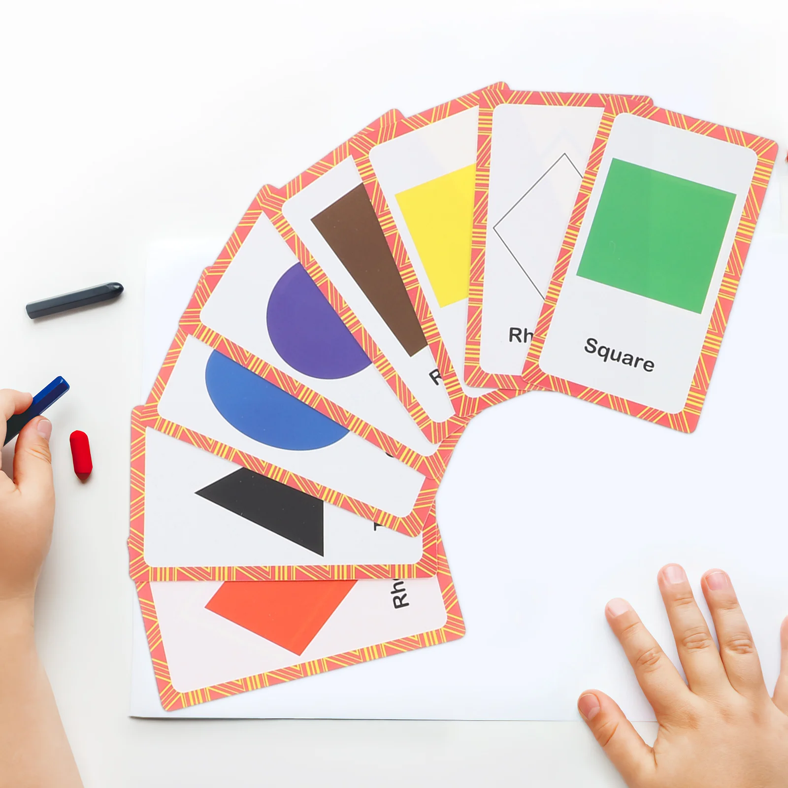 1 Set Farb- und Form-Lernkarten für Kleinkinder, Lernkarten aus Papier, kognitive Entwicklung, visuelle Stimulation