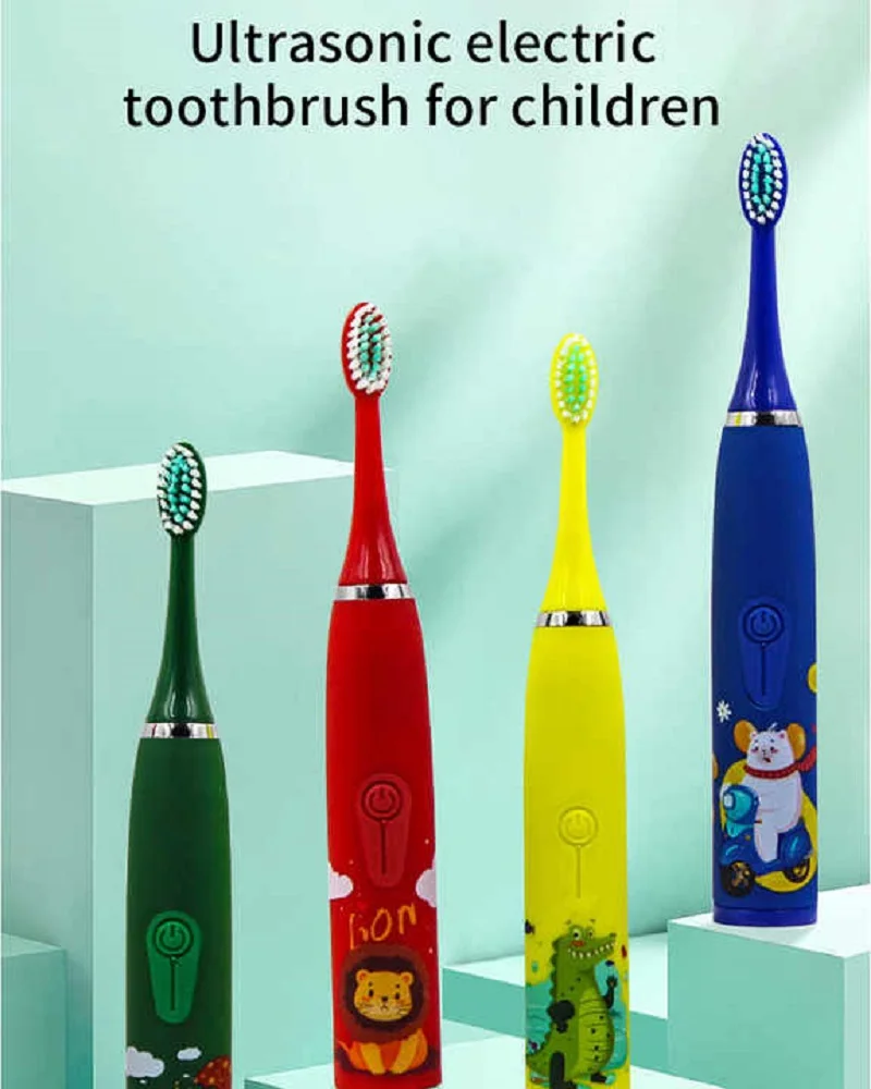 Sonic Electric Toothbrush For Children USB Rechargeable Cartoon Smart Tooth Cleaner Brush for 3-15 Year Old Kids Waterproof IPX7