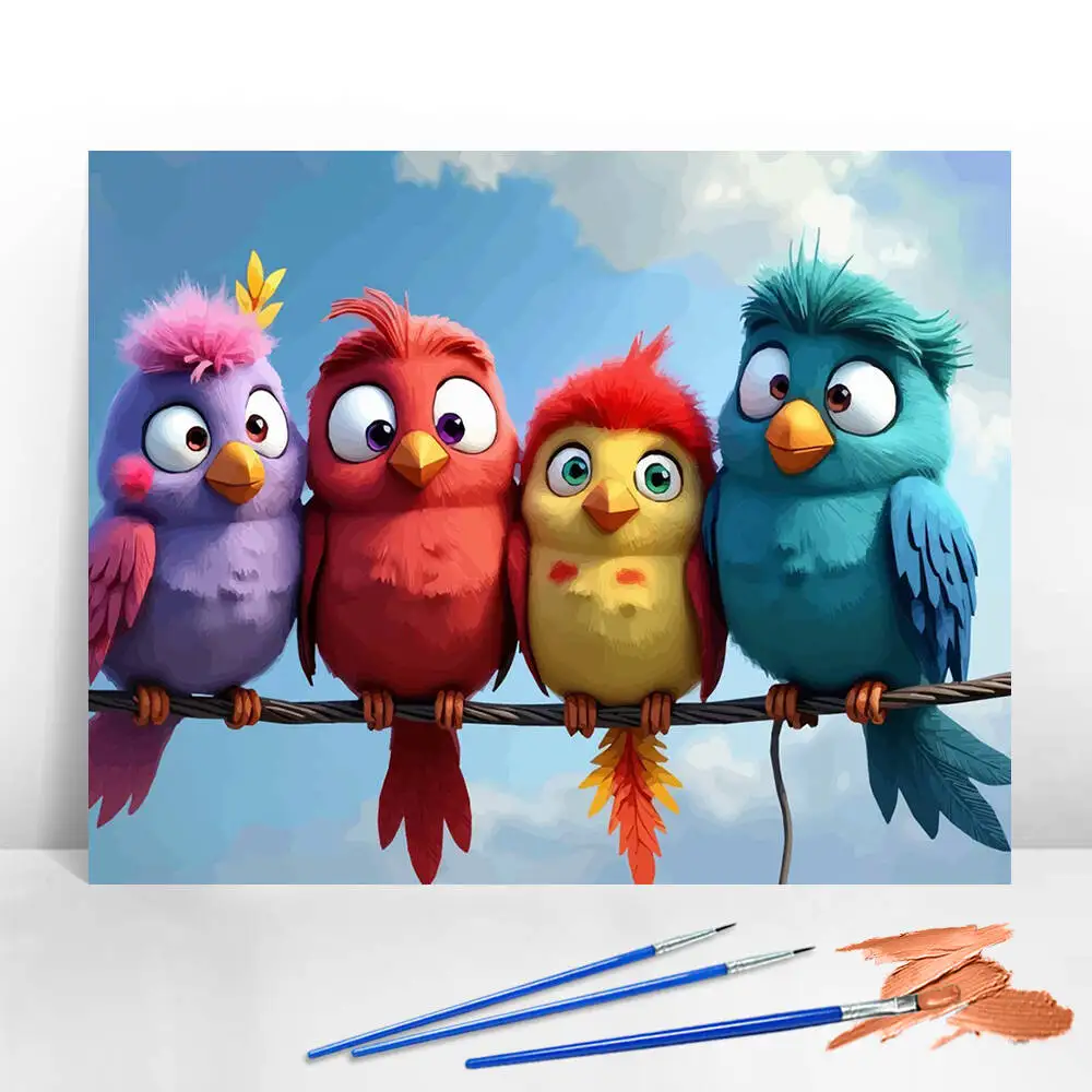 Pintura al óleo por números paisaje de montaña DIY pintura Digital casa árbol paisaje imagen artesanía sobre lienzo regalo pintado a mano