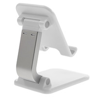 Foldable Phone Holder Adjustable Stand for Desk Tablet Laptop White Silica Gel Portable Thin Design Aluminum Alloy Material