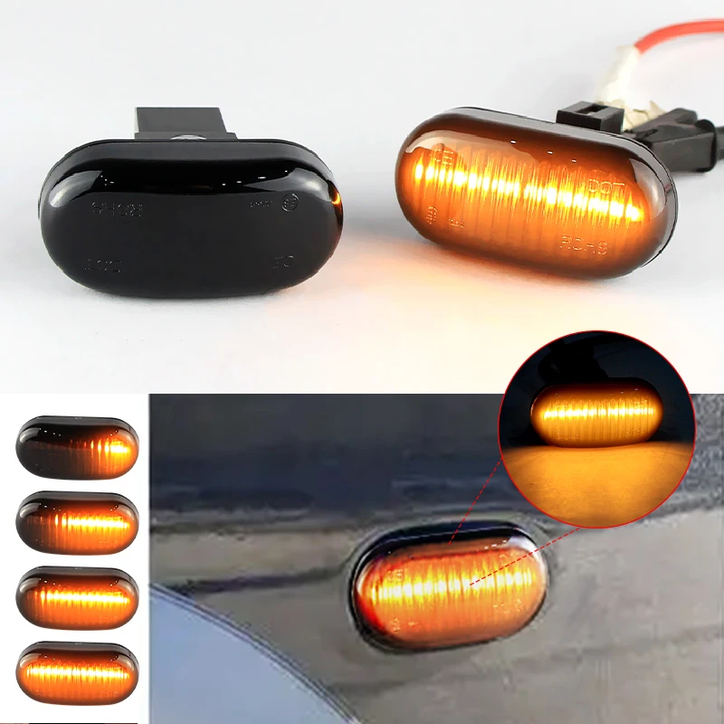 

2PCS Car LED Dynamic Turn Signal Blinker For Suzuki Ignis 2000-2003 Side Marker Fender Light For Subaru Justy MK III AWD 2003-up