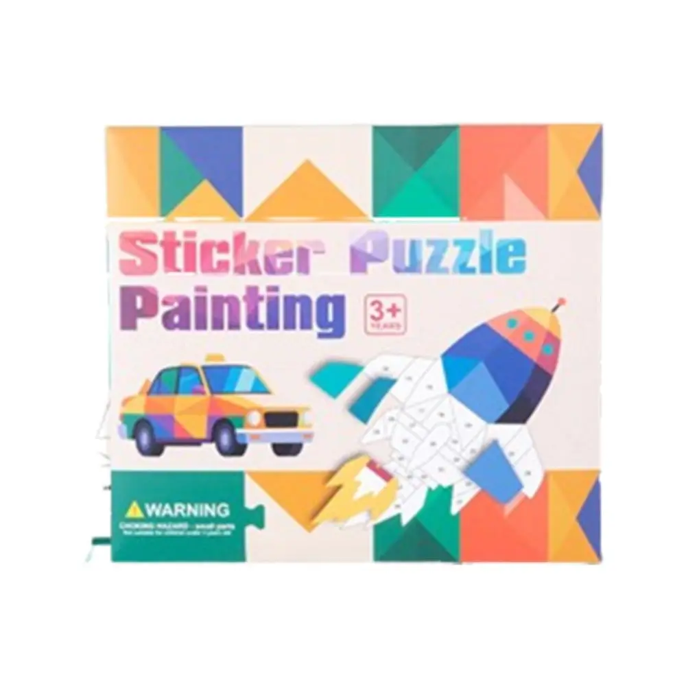 Papier 3D géométrique autocollant livres jouets éducatifs à la main bricolage pâte matériel Kit dessin animé animaux mignons autocollant livre