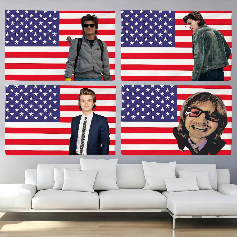 Amerikanischer Schauspieler J-Joe Keery Flagge zur Dekoration im Freien, zum Aufhängen, für Picknick, Zuhause, Camping, Party, Banner