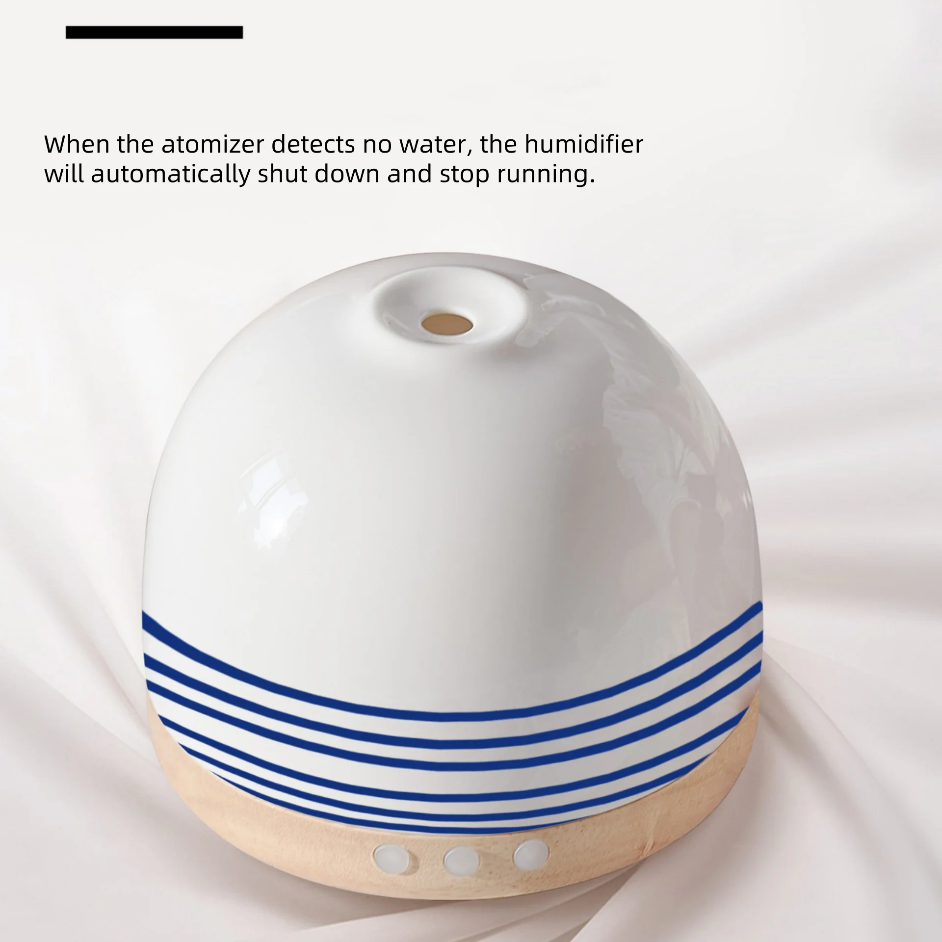 Ceramic Solid Wood Aromatherapy Machine Essential Oil Fragrance Machine Humidifier Bedside Night Light 300ml Diffuser