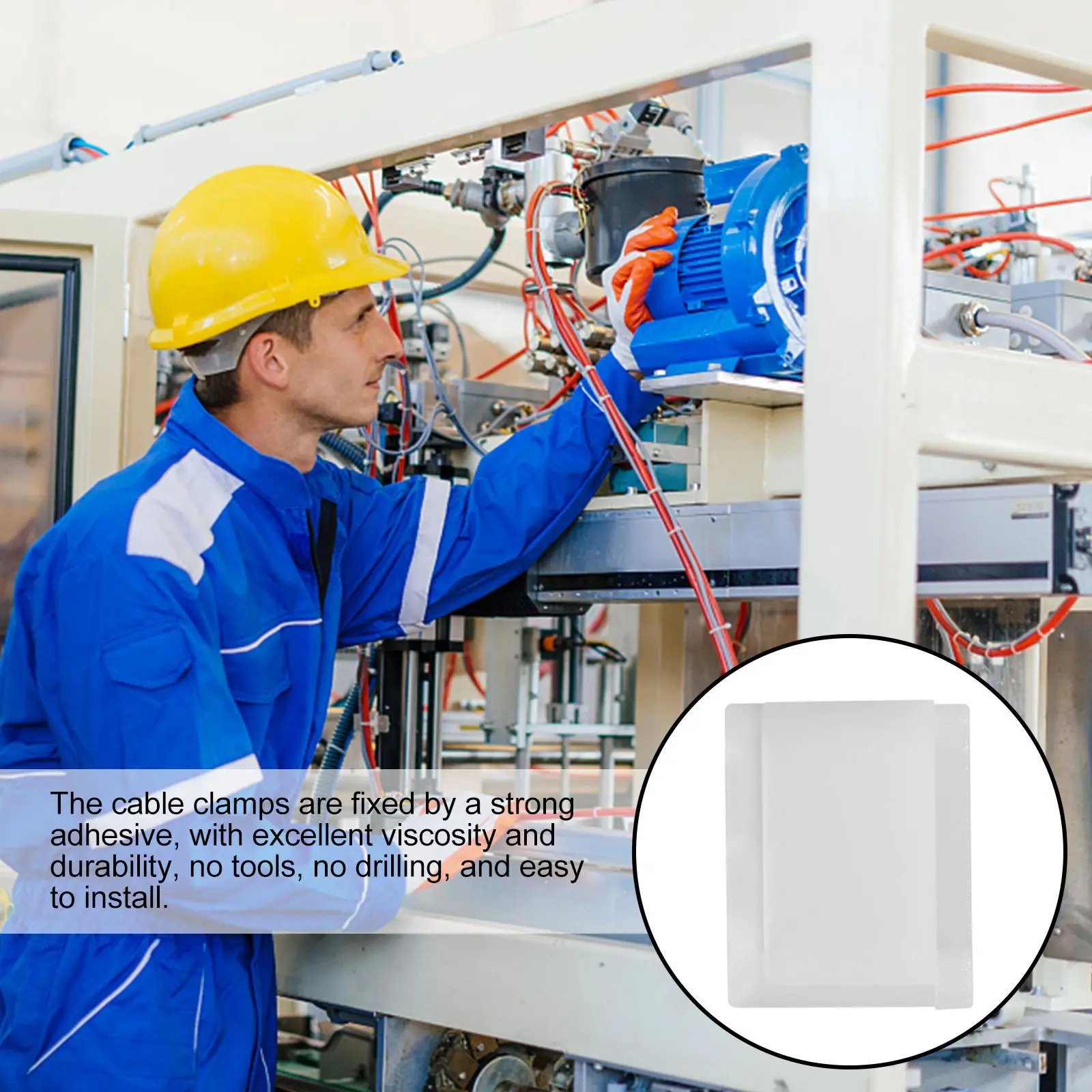 

100Pcs Self-Adhesive LED Strip Light Clips Wiring Clamps for Organizing Data Power Cords Mouse Keyboard Christmas