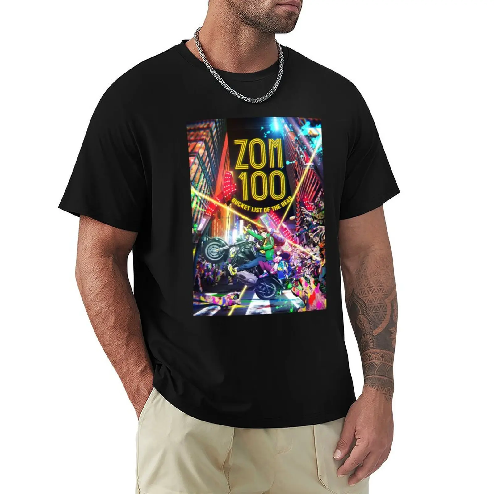 

Zom 100 The Ultimate Bucket List for the Undead Adventureanimemangaanime hype T-Shirt Stretch Fabric Comfort T-Shirt