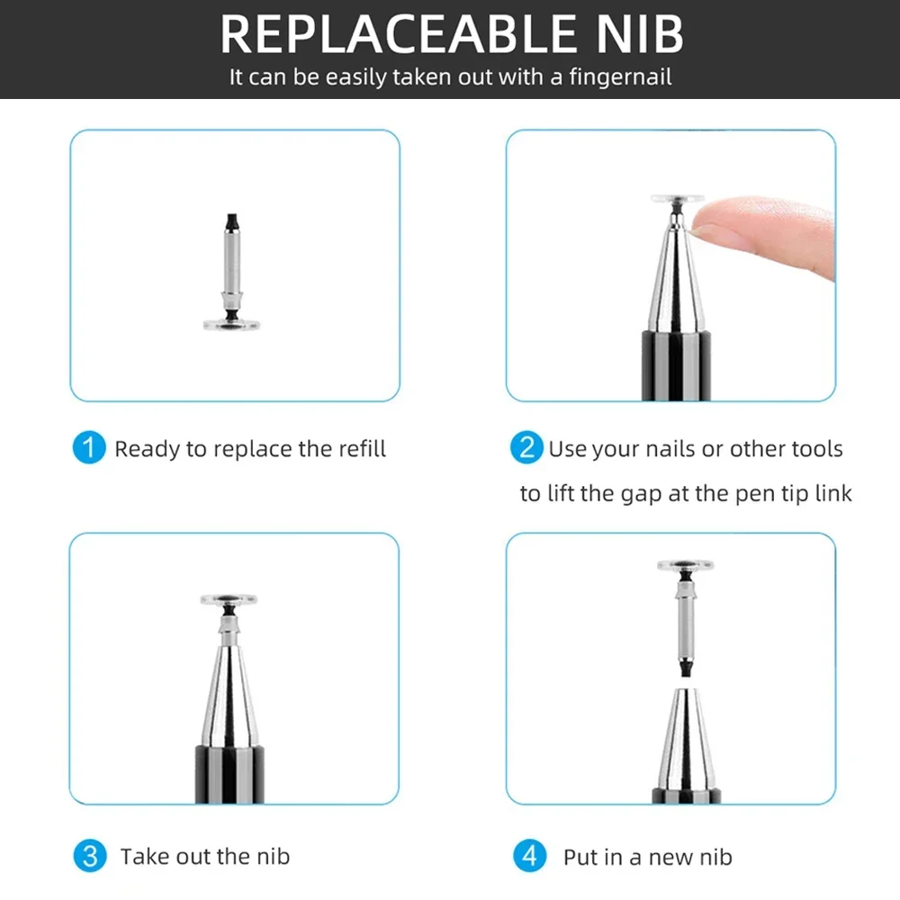 3-in-1-Eingabestift für iOS und Android, Touch-Stift, Zeichnung, kapazitiver Bleistift für IPad, Samsung, Xiaomi, Tablet, Smartphone