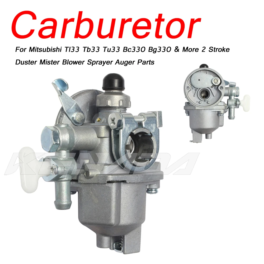 Carburetor For Mitsubishi Tl33 Tb33 Tu33 Bc330 Bg330 & More 2 Stroke Duster Mister Blower Sprayer Auger Parts