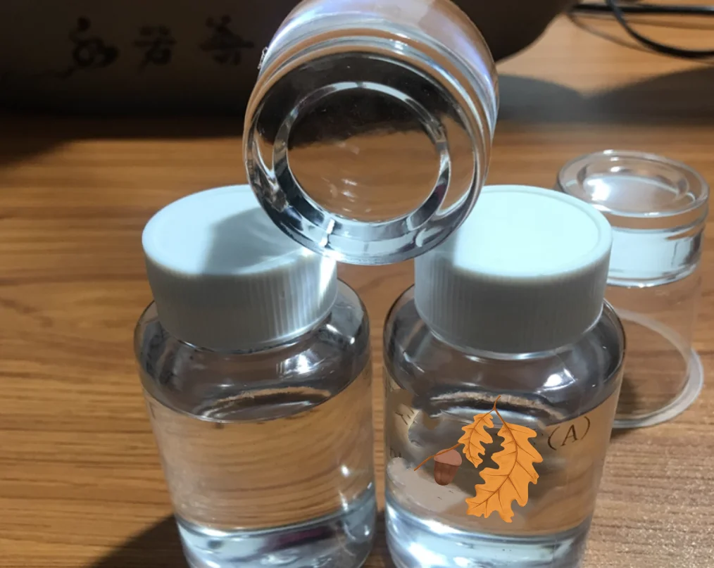 Fully transparent jelly silicone electronic components filled with silicone transparent liquid food grade silicone 1:1 addition