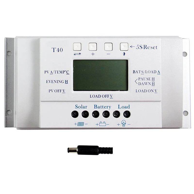 ECGSOLAX MPPT Regulator ładowania słonecznego Regulator słoneczny samochodowy 40A 20A 12V 24V z wyświetlaczem LCD załadować podwójny Regulator