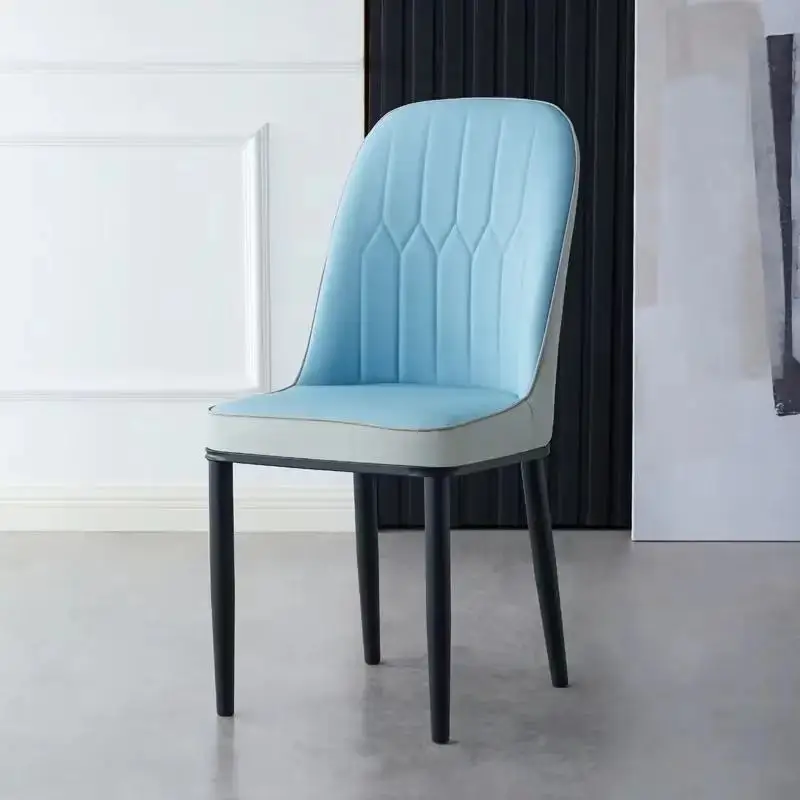 *Modern Luxury High Back Metal Leather Dining Chairs for Hotel and Restaurant Designer Outdoor Table