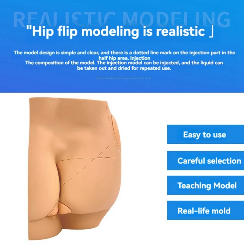 A35Q-Human Hip Joint Intramuscular Injection Simulator Anatomical Model, Buttocks Care Puncture,  Teaching Resources