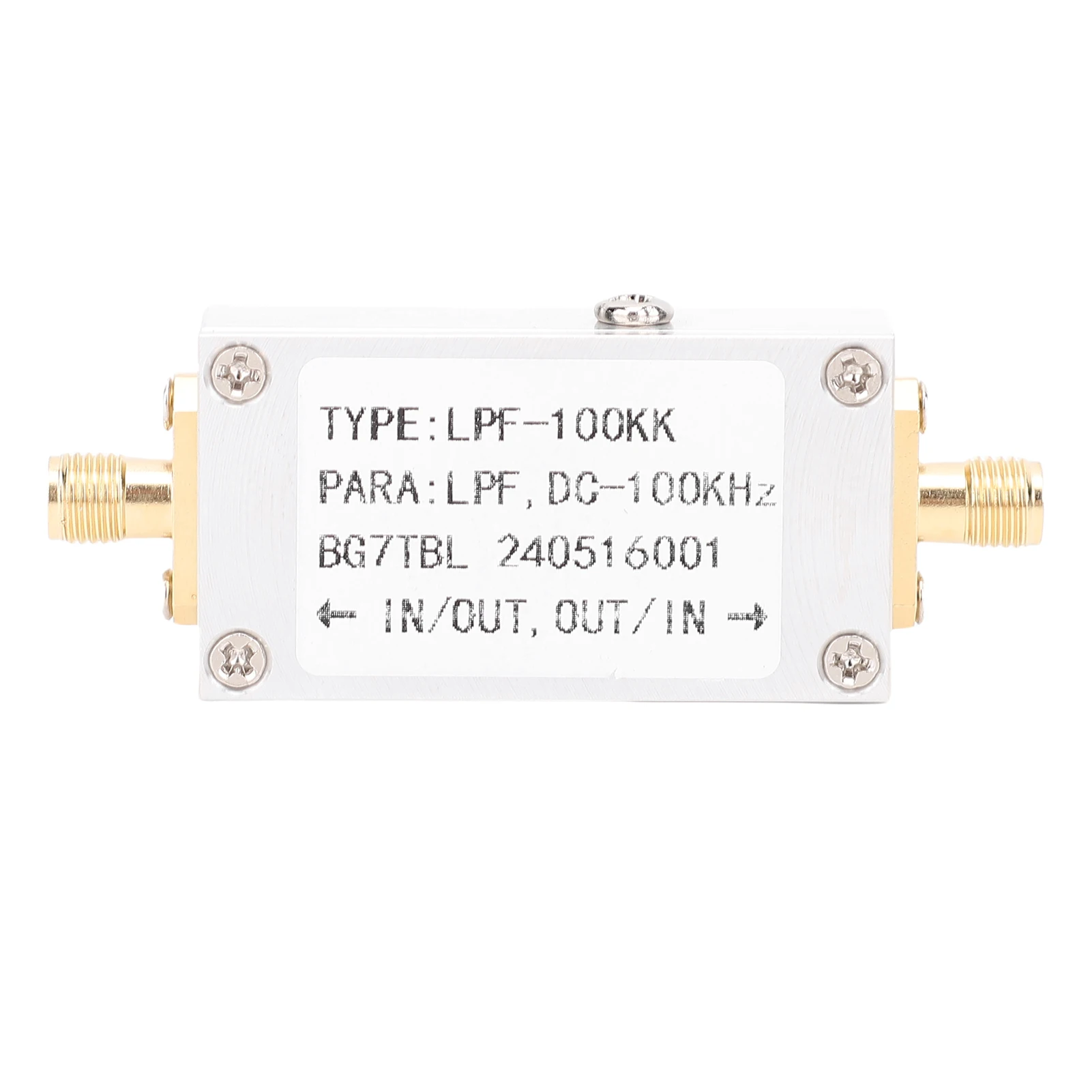 Laagdoorlaatfilter LPF 100K SMA-interface 100KHZ aluminiumlegering laagdoorlaatband filterbord laagdoorlaatfilterbord