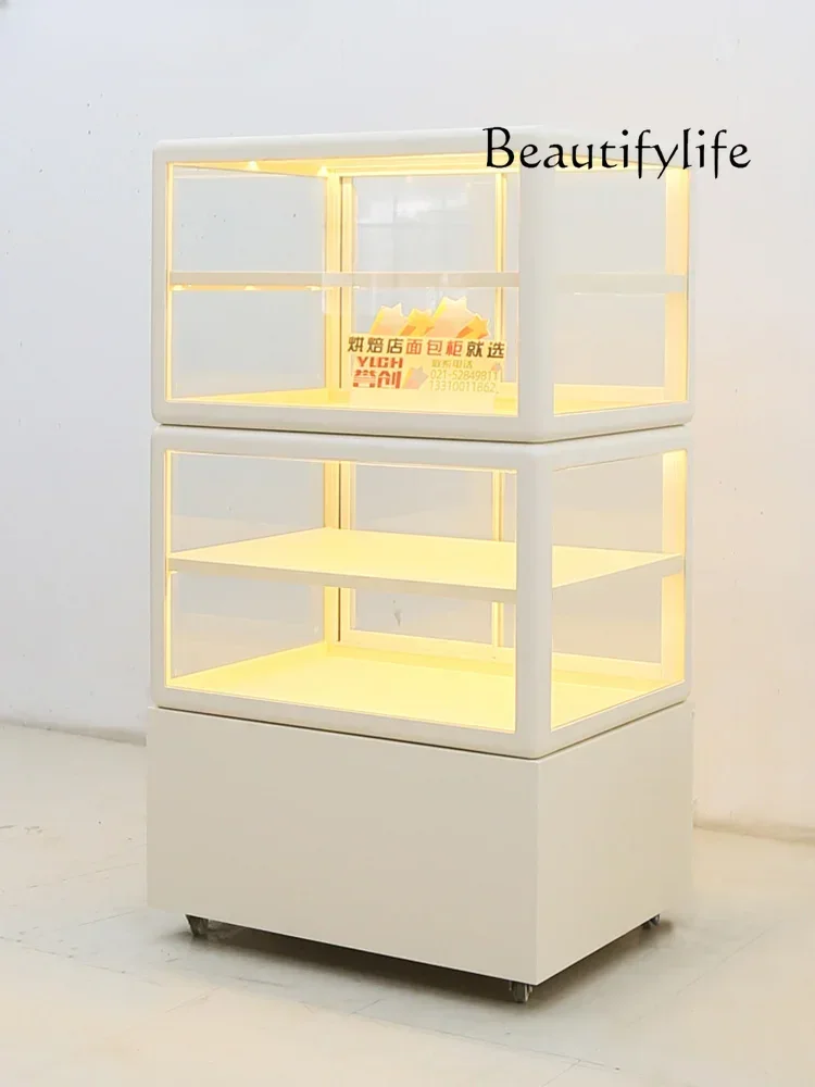 A Bread Product Display Glass Cabinet Commercial Red Commercial Showcase