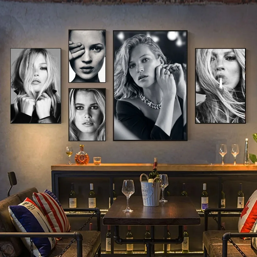 1szt Kate Moss Plakat Plakat Art Print Bar Meble Do Salonu Dekoracja